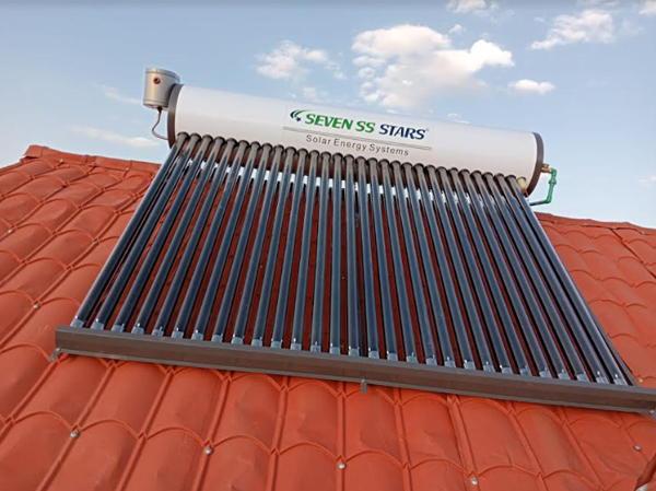 Seven Stars Non-Pressurized Solar Water Heater 200L Galvanized Aluminium