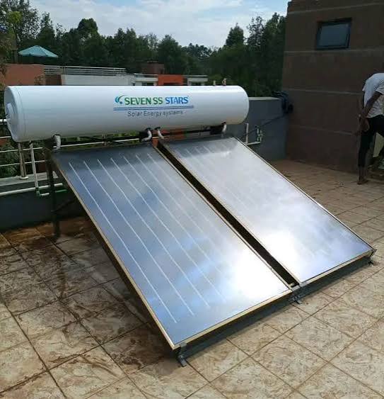 Seven Stars Pressurized Flat Plate Solar Water Heater 200L Stainless Steel