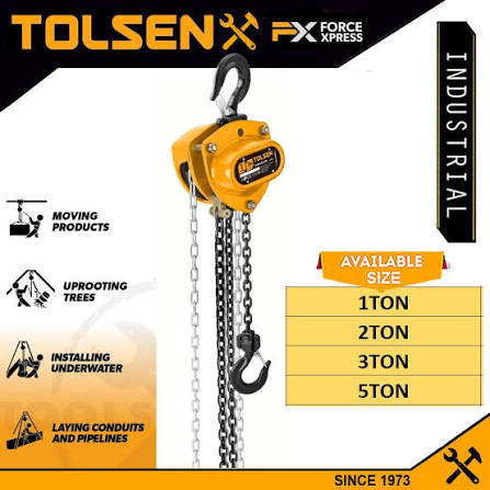 Tolsen Chain Block 2 Ton 3 Metres